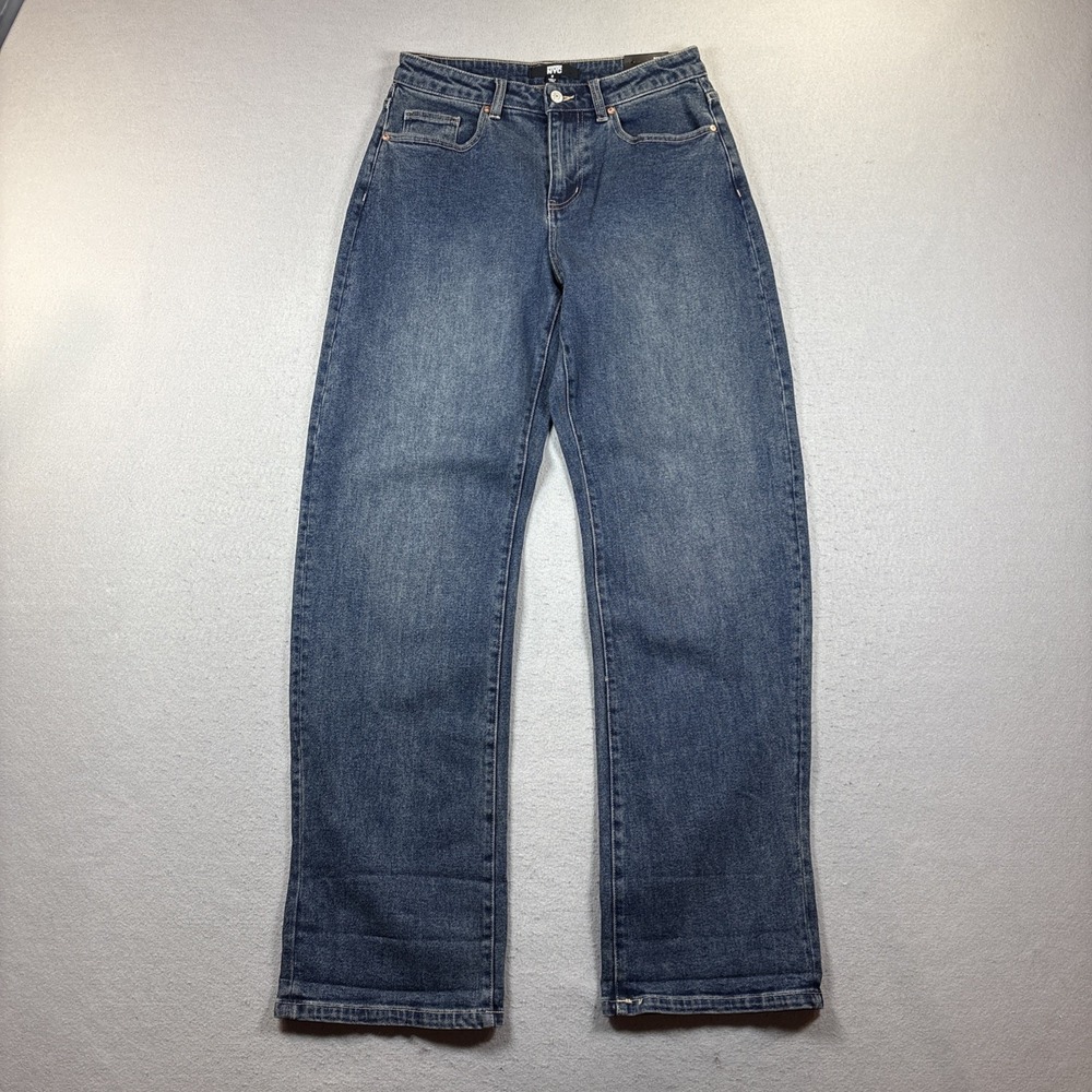 Madden NYC Women's Barrel Jeans NWT Size 2 ‎ Blue Denim